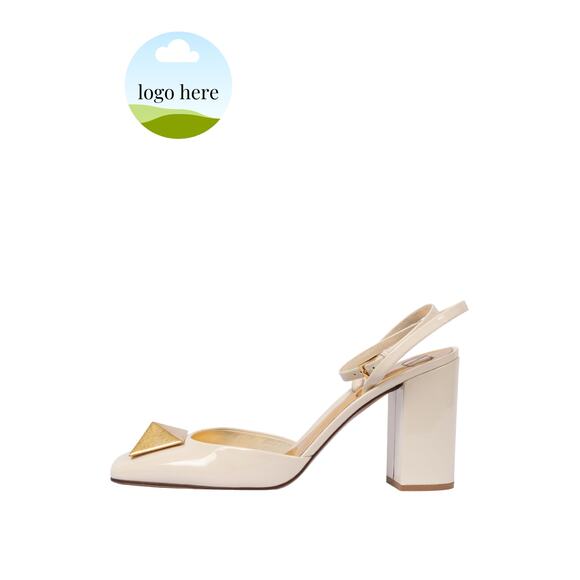 VALENTINO GARAVANI White Patent Leather One Stud 90 Pump Heels Size 41.5 US 11.5 - Picture 4 of 10